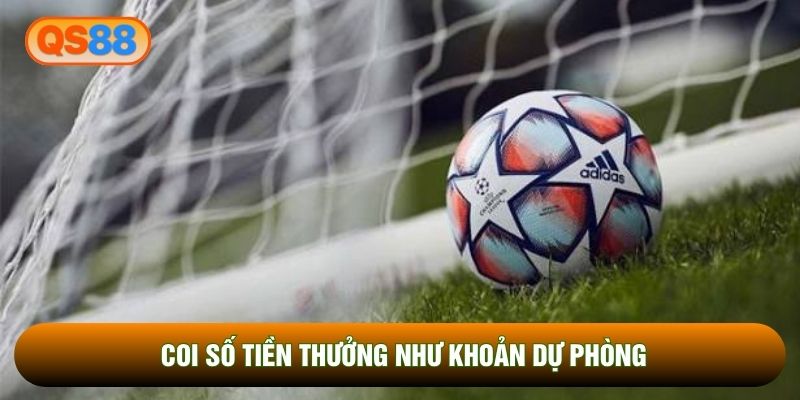 Coi số tiền thưởng như khoản dự phòng